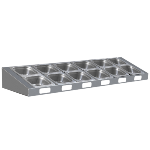 Condimentadora 12 cubas GN 1/6 Inox