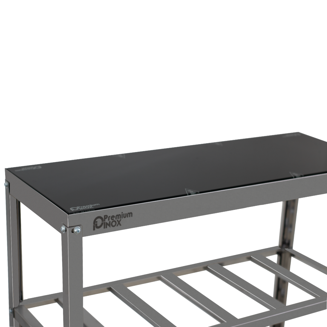 Mesa Pista 100cm Aquecida Vidro Temperado Estrutura Inox - Imagem 5