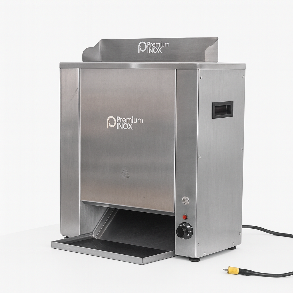 Toaster Pão de Hamburguer Base e Coroa ao mesmo tempo Inox