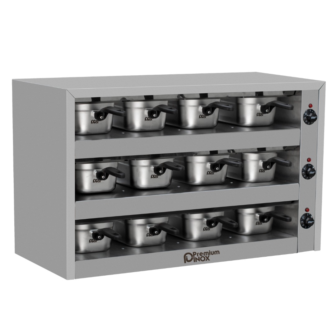 Estufa Conservador Mantenedor de Proteínas 12 Cubas GN Inox