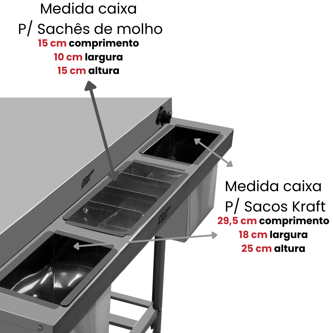 Mesa de Finalização e Embalo Estrutura Lâmpada Infravermelha - Imagem 4