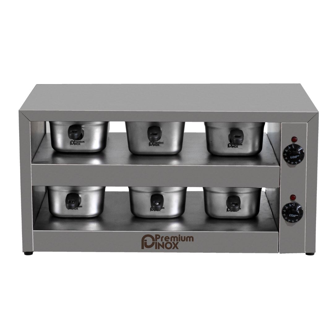 Estufa de Proteínas Mantenedor Conservador 6 Cubas GN 1/6 Inox