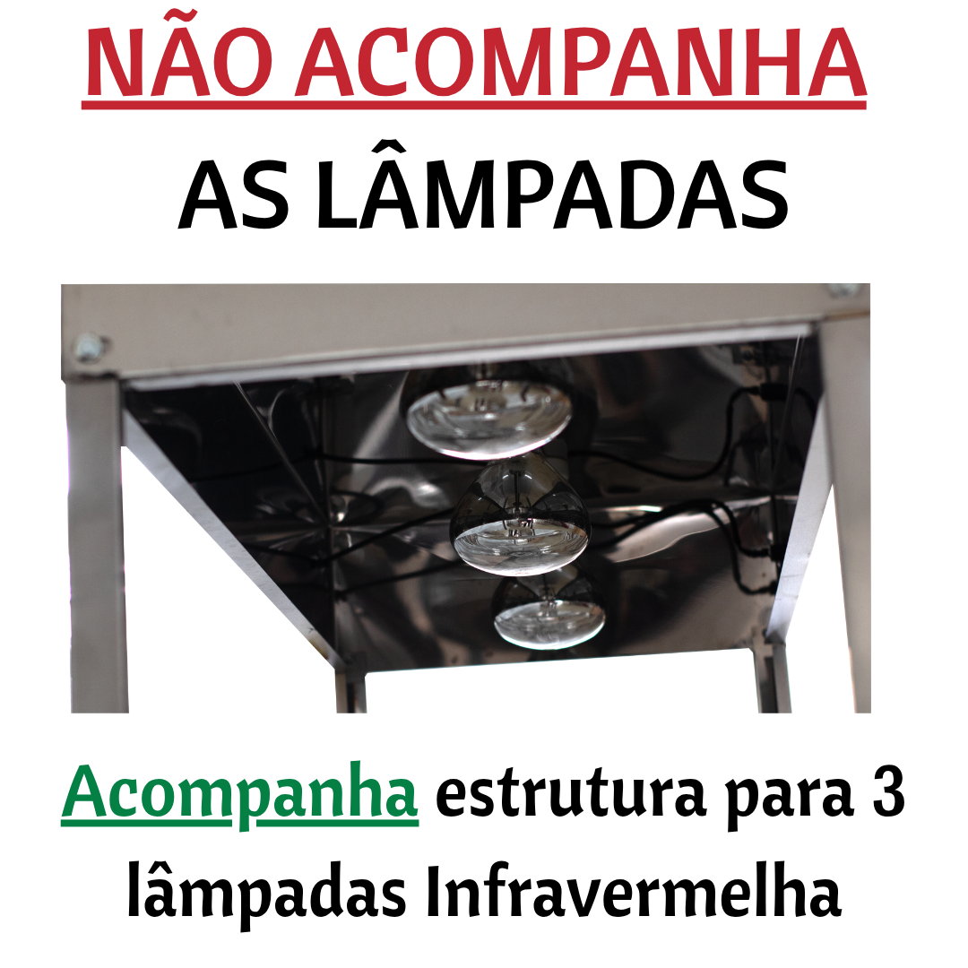 Mesa de Finalização e Embalo Estrutura Lâmpada Infravermelha - Imagem 5