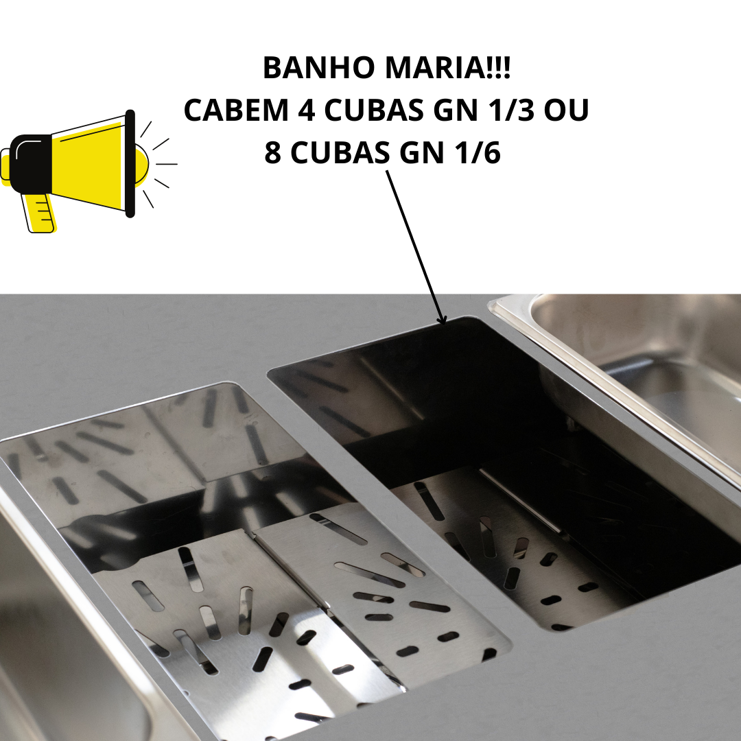 Ilha Montagem Rápida Quente Aberta Dois Lados Estufa Proteínas - Imagem 6