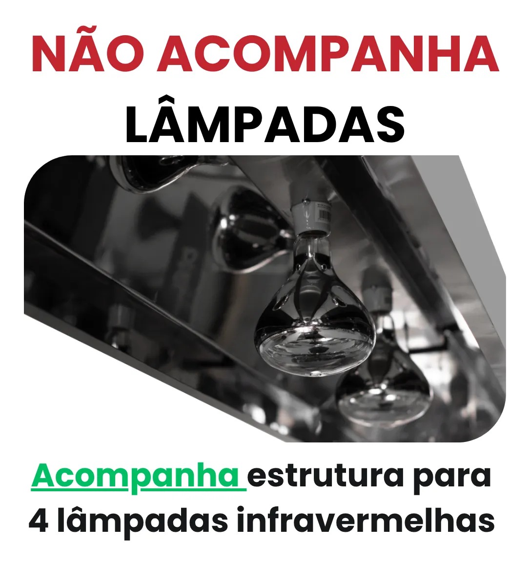 Pista Quente De Vidro Com Estrutura Lâmpada Infravermelha 185cm - Imagem 3